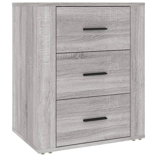 vidaXL Bedside Cabinet Grey Sonoma 50x36x60 cm Engineered Wood