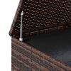 vidaXL Garden Cushion Box PE Rattan 100x97.5x104 cm Brown