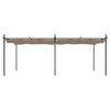 vidaXL Pergola with Retractable Roof Taupe 589x292x230 cm