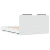 vidaXL Bed Frame with LED without Mattress White 140x200 cm