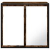 vidaXL Bathroom Mirror Cabinet Smoked Oak 65x20x60 cm Engineered Wood