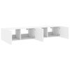 vidaXL TV Wall Cabinets with LED Lights 2 pcs White 80x35x31 cm