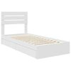 vidaXL Storage Bed with Headboard White 90 x 190 cm Engineered Wood