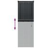 vidaXL Window Blind with Curtains Manual Black Aluminium