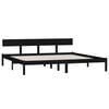 vidaXL Bed Frame without Mattress Black Solid Wood Super King
