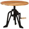 vidaXL Side Table 60x cm Solid Wood Acacia and Cast Iron