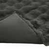 vidaXL Faux Rabbit Fur Blanket 4 pcs Dark Grey 130 x 150 cm Polyester