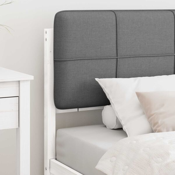 vidaXL Bed Frame with Upholstered Headboard Light Grey 80 x 200 cm