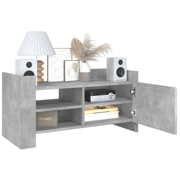 vidaXL TV Cabinet Concrete Grey 80x35x40 cm Engineered Wood