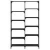 vidaXL Bookshelf Black 100x32x170 cm Engineered Wood and Iron
