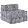vidaXL Modular Sofa 4 pcs Grey Print Fabric