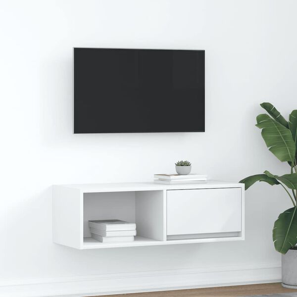 vidaXL TV Cabinet White 80x31x25.5 cm Engineered Wood