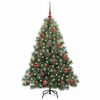 vidaXL Artificial Christmas Tree with 150 LEDs Green 150 cm PE and PVC