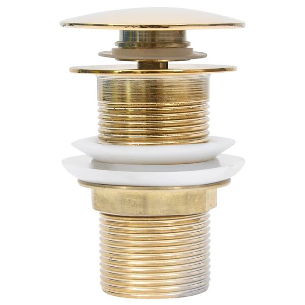 vidaXL Push Drain without Overflow Function Gold 6.4x6.4x9.1 cm