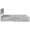 vidaXL Bed Frame Concrete Grey 140 x 190 cm Engineered Wood