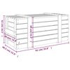 vidaXL Storage Box White 91x40.5x42 cm Solid Wood Pine