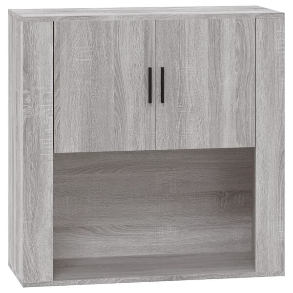vidaXL Wall Cabinet Grey Sonoma 80x33x80 cm Engineered Wood