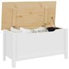 vidaXL Storage Box Hill White and Honey Brown 90 x 40 x 45 cm