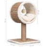 vidaXL Cat Tree with Top Tunnel and Toy 56 cm Seagrass