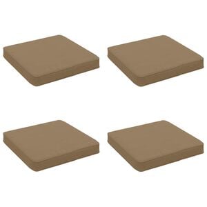 vidaXL 4-Piece Seat Cushions VUGHT 4 pcs 100% Polyester Taupe