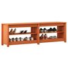 vidaXL Shoe Bench Wax brown 160 x 36.5 x 50 cm Solid pine wood