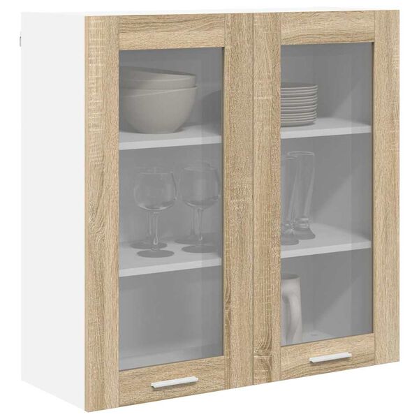 vidaXL Hanging Cabinet Sonoma Oak 80 x 31 x 80 cm Engineered Wood