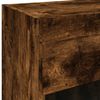 vidaXL TV Wall Cabinet with LED Lights Smoked Oak 40x30x60.5 cm