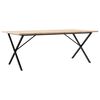 vidaXL Dining Table X-Frame 200x100x75.5 cm Solid Wood Pine and Steel