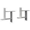 vidaXL Wall Shelves 2 pcs Concrete Grey 50x12x50 cm Engineered Wood