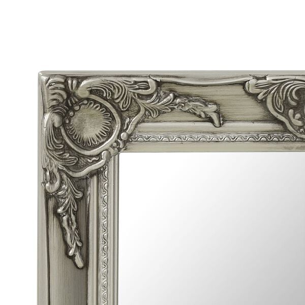 vidaXL Wall Mirror Baroque Style 50x50 cm Silver