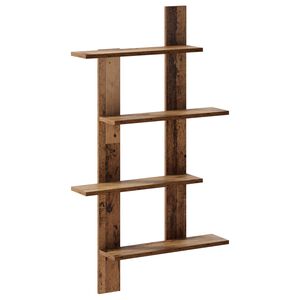 vidaXL Wall Shelf Old Wood 61 x 13.5 x 105 cm Engineered Wood