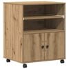 vidaXL Printer Stand Artisan Oak 60 x 48 x 74 cm Engineered Wood