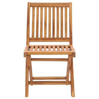 vidaXL Folding Garden Chairs 8 pcs Solid Teak Wood