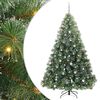 vidaXL Artificial Christmas Tree with 300 LEDs Green 240 cm PE and PVC