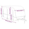 vidaXL Caravan Cover Grey 550x250x220 cm Non-woven Fabric