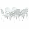 vidaXL Garden Dining Set 7 pcs White Aluminium