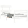 vidaXL Bed Frame without Mattress White 100x200 cm Solid Wood