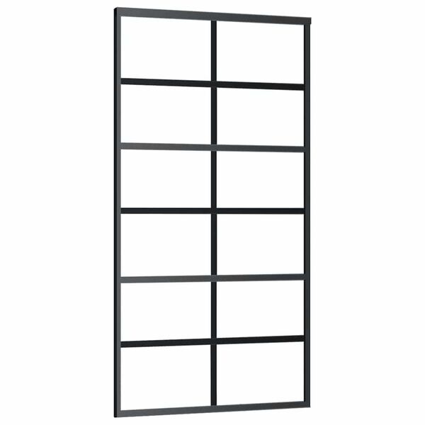 vidaXL Sliding Door with Hardware Set 102x205 cm ESG Glass&Aluminium