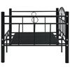 vidaXL Daybed Frame without Mattress Black Metal 90x200cm