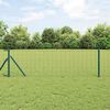 vidaXL Fence with Post Green 0.8 x 10 m Steel
