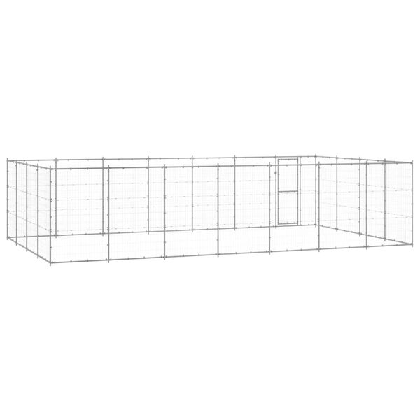 vidaXL Outdoor Dog Kennel Galvanised Steel 33.88 m&sup2;
