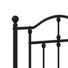 vidaXL Metal Replace Headboard Black 193 cm
