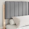 vidaXL Bed Frame with Upholstered Headboard Light Grey 140 x 200 cm