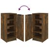 vidaXL Shoe Cabinet Smoked Oak 30x35x70 cm Engineered Wood