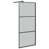 vidaXL Shower walls Black 80 x 195 cm Glass and Aluminium