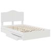 vidaXL Storage Bed with Headboard White 120 x 190 cm Engineered Wood
