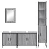 vidaXL 4 Piece Bathroom Furniture Set Grey Sonoma Engineered Wood