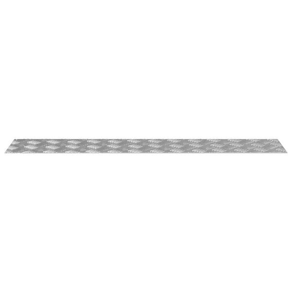 vidaXL Stair Tread Rectangular 4 pcs Silver 100 x 20 cm Aluminium