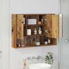 vidaXL Mirror Cabinet Old Wood 80 x 17 x 55 cm Engineered Wood