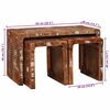 vidaXL Nesting Tables Brown Solid Mango Wood